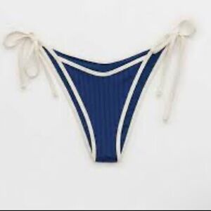 Aerie Wide Rib Low Rise Tie Cheekiest Bikini Bottom Size XXL